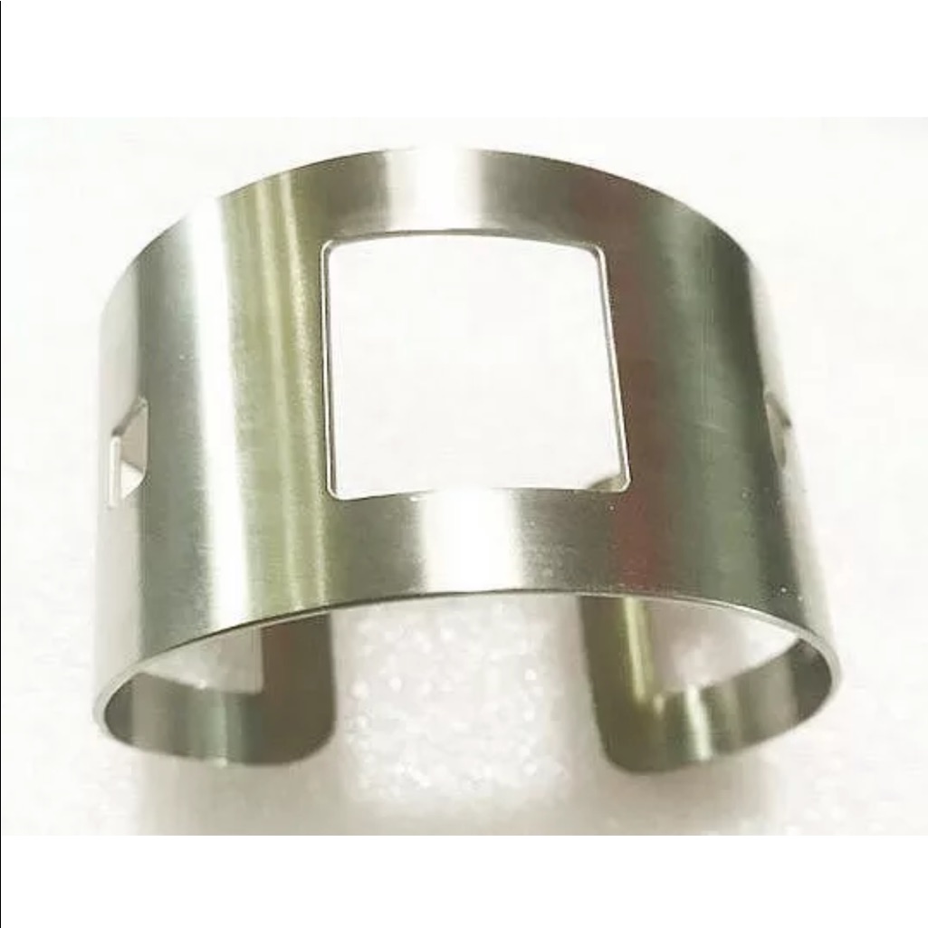 Geometric Stainless Steel Cuff Bracelet Minimalist